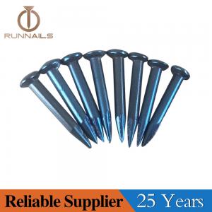 Blue Concrete Steel Nail with Round Cut and Sharp Point--25 Years