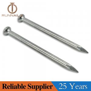 Galvanized Grooved Concrete Steel Nails, With Flat Head, Fluted Shank, Diamond Point, Large Size to Small Size, High Carbon Steel, 25 Years Factory, China Factory, Reliable Manufacturer 